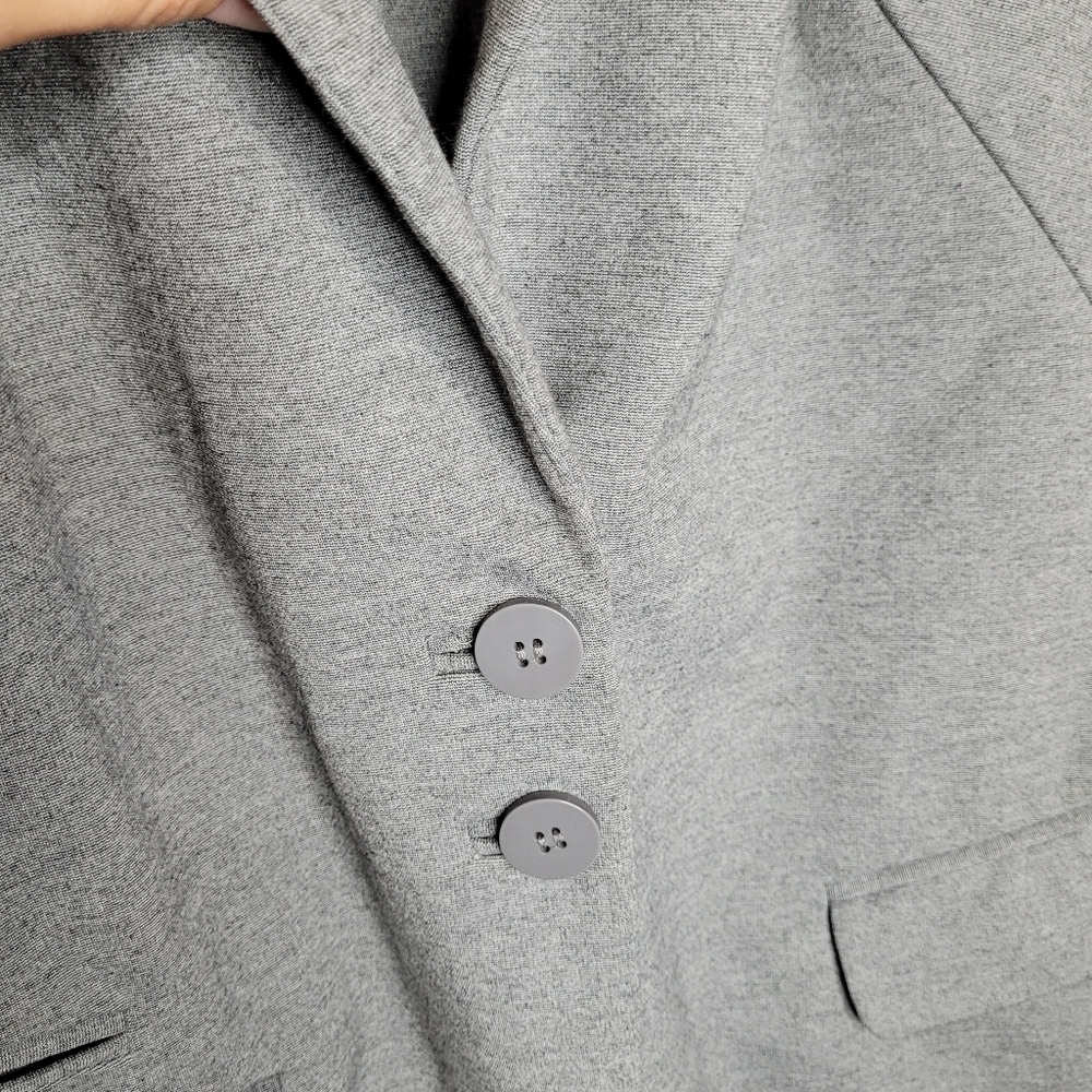 Lane Bryant Grey soft women's jacket blazer size 28 office career - Picture 3 of 9